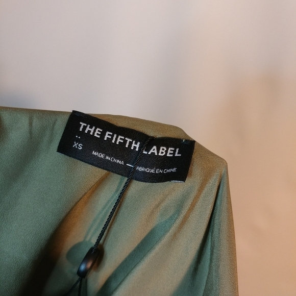NWT The Fifth Label Green Khaki Halter Dress - Picture 8 of 9